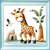 PLACA QUADRO DECORATIVO SAFARI INFANTIL-GIRAFA