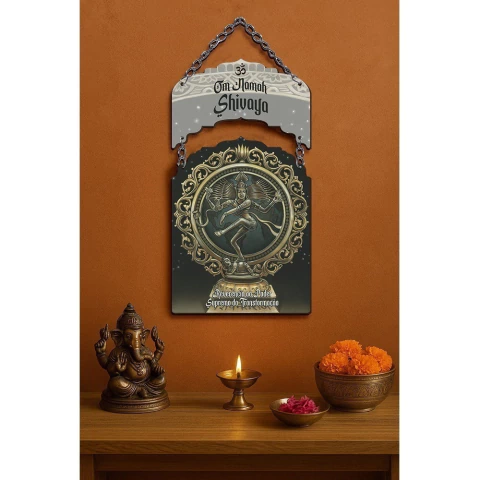 Placa Decorativa em MDF - Shiva - 16,6x38