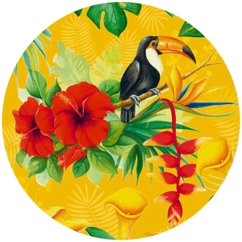 Jogo Americano Em Mdf - Tropical - 29 X 29 Cm