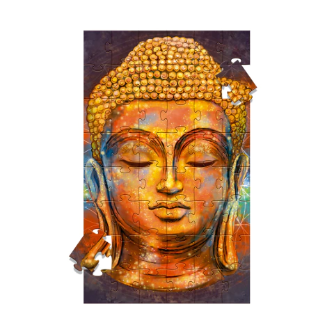 Quadro Quebra-Cabeça - Buda - 90 X 148 Cm - 48 Peças