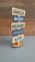 Decoração Para Mesa - Aqui Reunimos Nossa Família E Amigos - 11 x 25 x 6cm - loja online