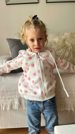 Campera frisada importada de nena LUNARES calidad excelente - comprar online