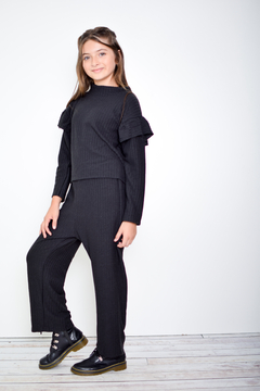 Conjunto de lanilla trenzado con volado art. 415 - comprar online