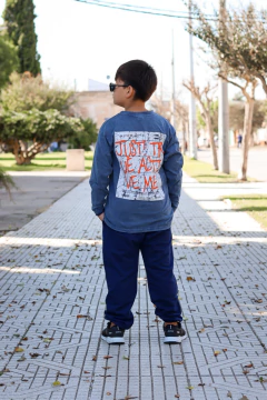 Remera manga larga pre lavada de varon JUST - Kids Store