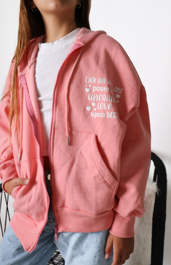 Campera de frisa LOVE de nena - comprar online