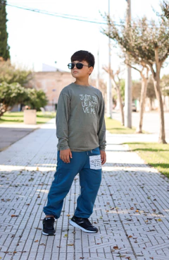 Remera manga larga pre lavada de varon JUST - tienda online