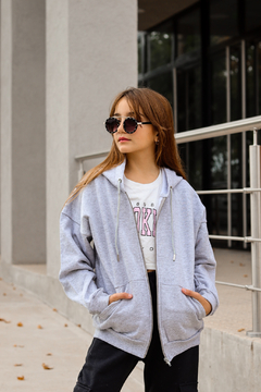 Campera frisada lisa de nena art.422