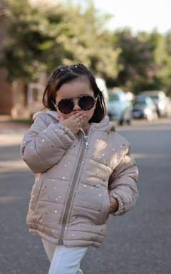 Imagen de Campera de abrigo estampada foil de beba con piel por dentro