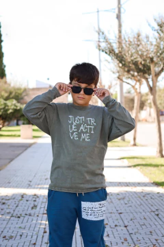 Remera manga larga pre lavada de varon JUST en internet
