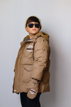Campera IMPORTADA con piel por dentro de varon EPODSIDLKN (incluye guantes)