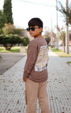 Remera manga larga pre lavada de varon JUST - Kids Store