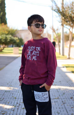 Remera manga larga pre lavada de varon JUST - comprar online