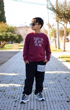 Remera manga larga pre lavada de varon JUST - comprar online