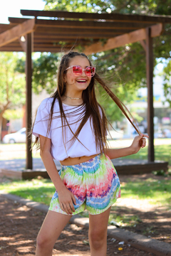Short de fibrana estampado batik - comprar online