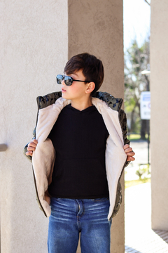 Campera de abrigo camuflada con piel por dentro