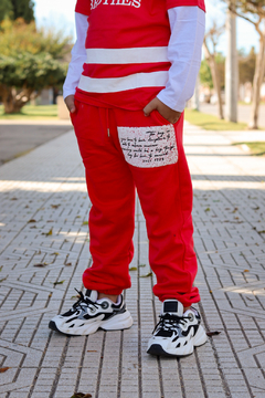 Pantalon frisado de varon DISCIPLINE con estampa engomada premium - comprar online
