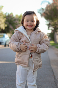 Campera de abrigo estampada foil de beba con piel por dentro - Kids Store