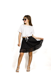 Pollera de tul y lentejuelas bordadas con shorcito por dentro