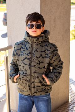 Campera de abrigo camuflada con piel por dentro - tienda online