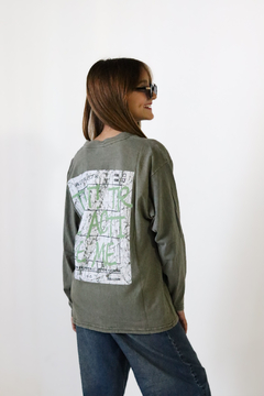 Remera pre lavada unisex JUST doble estampa - Kids Store