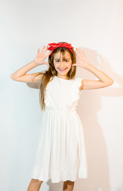 Imagen de Vestido de lino con volado en pecho