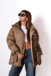 Campera IMPORTADA con piel por dentro de nena EPODSIDLKN (incluye guantes)