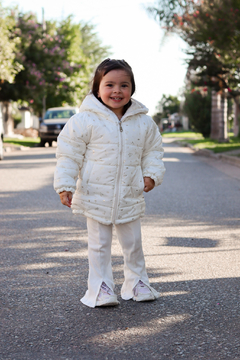 Imagen de Campera de abrigo estampada foil de beba con piel por dentro