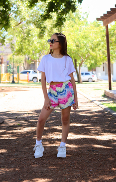 Short de fibrana estampado batik