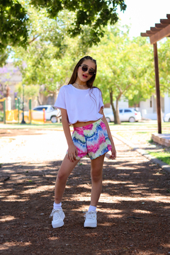 Short de fibrana estampado batik - comprar online