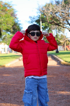 Campera lisa con bolsillos plaque con piel por dentro de varon - comprar online