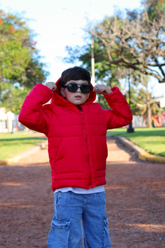 Campera lisa con bolsillos plaque con piel por dentro de varon - Kids Store