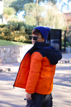 Campera de abrigo combinada osito bordado con piel por dentro unisex - Kids Store