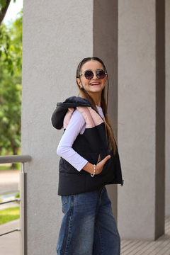 Chaleco combinado con estampa en capucha de NENA con piel por dentro - Kids Store