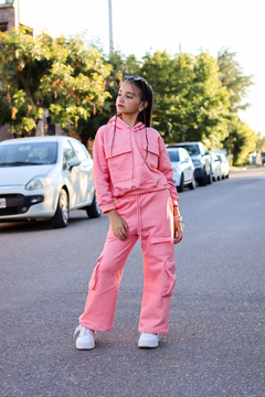 Conjunto frisado liso cargo de nena excelente calidad (ART.330) - Kids Store