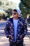 (OFERTA) Campera foil manchitas de varon con piel por dentro
