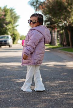Campera de abrigo estampada foil de beba con piel por dentro en internet