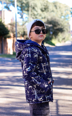 (OFERTA) Campera foil manchitas de varon con piel por dentro - Kids Store