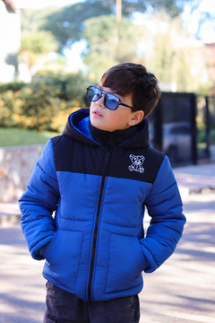 Campera de abrigo combinada osito bordado con piel por dentro unisex - comprar online