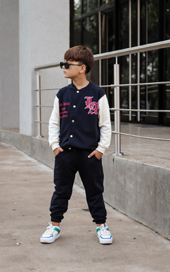 Campera de frisa universitaria "los Angeles" de varon (art.507) - Kids Store