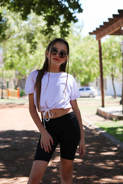 Biker lisa con cintura ancha de algodon y lycra premium (cilcista) - tienda online