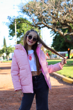 Campera en tela parachute abrigada con piel en colores de nena (MODELO UNISEX) en internet