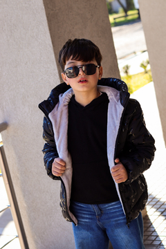 Campera de abrigo camuflada con piel por dentro - Kids Store
