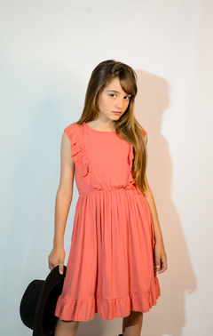 Imagen de Vestido de lino con volado en pecho