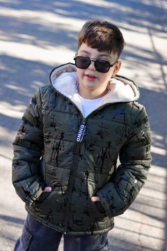 (OFERTA) Campera foil manchitas de varon con piel por dentro en internet