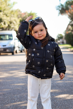 Campera de abrigo estampada foil de beba con piel por dentro - Kids Store