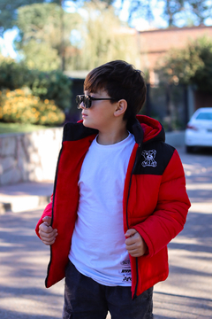 Campera de abrigo combinada osito bordado con piel por dentro unisex - comprar online