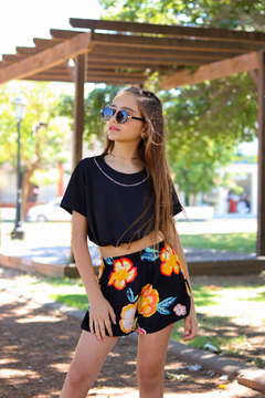 Short de fibrana floreado - comprar online