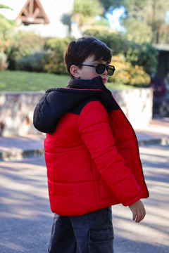 Campera de abrigo combinada osito bordado con piel por dentro unisex en internet
