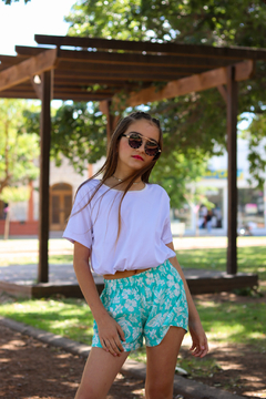 Short de fibrana floreado - tienda online