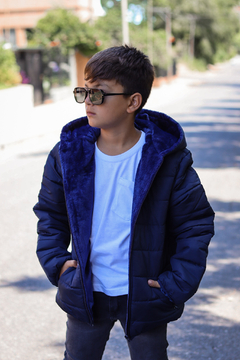 Campera de abrigo colegial con piel por dentro UNISEX